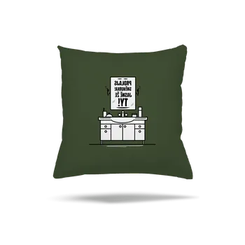 Polštář Bastard Zrcadlo, zrcadlo... polštář Olive Green