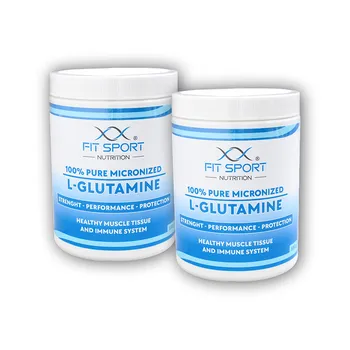 Aminokyselina FitSport Nutrition 100% Pure Micronized L-Glutamine 2x 550 g
