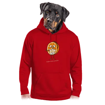 Pánská mikina Bastard Druhá polovička pánská mikina klokanka Red