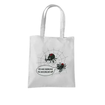 Nákupní taška Bastard Sociální síť taška White