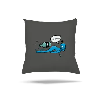 Polštář Bastard Vylitej gin polštář Gray Pol