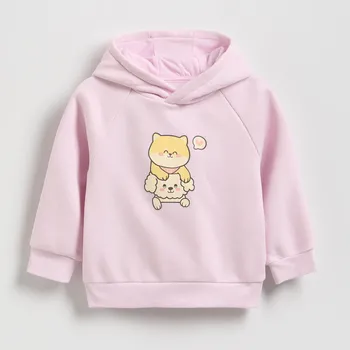 Dívčí mikina Reserved - Mikina s potiskem - pastelově růžová - 309FA-03X - 309FA-03X-92