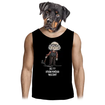 Pánské tílko Bastard Neklidný - vlastní text pánské tílko Black