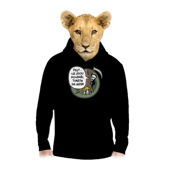 Chlapecká mikina Bastard Muchomůrky zelené dětská mikina klokanka Black