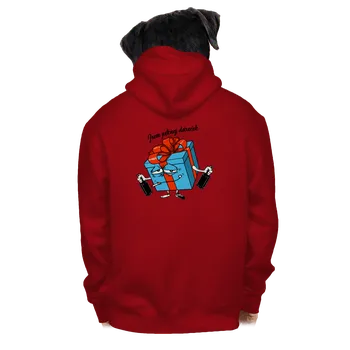 Pánská mikina Bastard Dáreček pánská mikina na zip Red