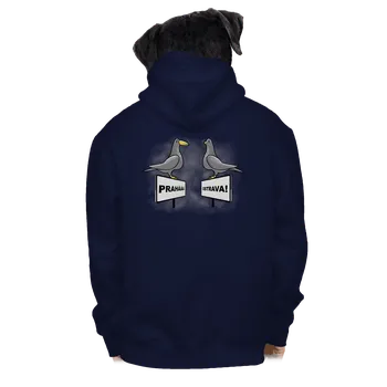 Pánská mikina Bastard Zobáci pánská mikina na zip Navy