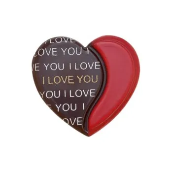 Čokoláda Čokoládová dekorace Srdíčko I Love You (8 ks)
