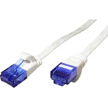 Síťový kabel Value UTP patchkabel kat. 6a, plochý, 2m, bílý - 21.99.2062