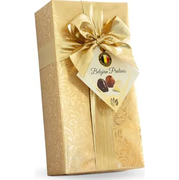 Bonboniéra Selllot, s.r.o., K Hájům 34, 155 00 Praha 5 - Vyrobeno v Belgii Belgické plněné pralinky ve zlatém papíru 200g Ballotin