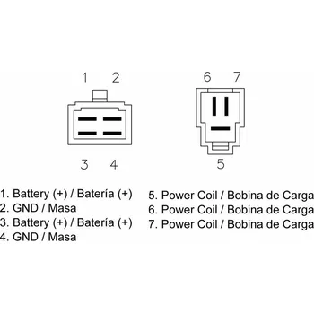 Elektroinstalace pro motocykl TECNIUM by DZE Regulátor 02551-0E