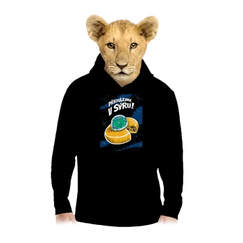 Chlapecká mikina Bastard Přicházíme v sýru dětská mikina klokanka Black