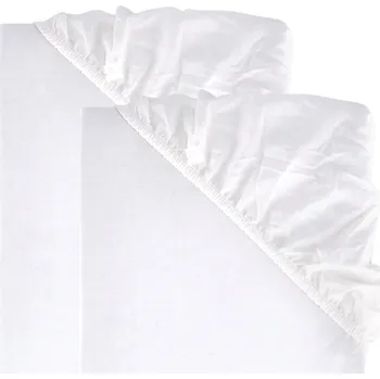 Prostěradlo LIVARNO home Sada perkálových napínacích prostěradel, 90-100 x 200 cm, bílá, 2dílná