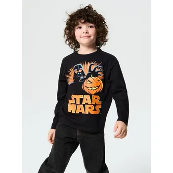 Chlapecké oblečení Sinsay - Tričko s&nbsp;dlouhými rukávy Star Wars - černá - 206FC-99X - 206FC-99X-122