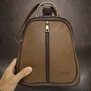 Městský batoh Fashion moderní kožený batoh, kombinace hnědé kůže, moderní kousek Bez personalizace - individuální přání řešíme po domluvě.