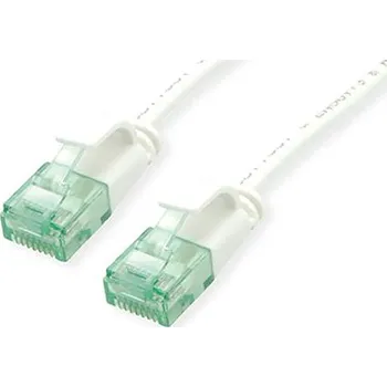 Síťový kabel ROLINE RM UTP patchkabel kat. 6a, tenký, 0,3m, bílý - 21.45.3461
