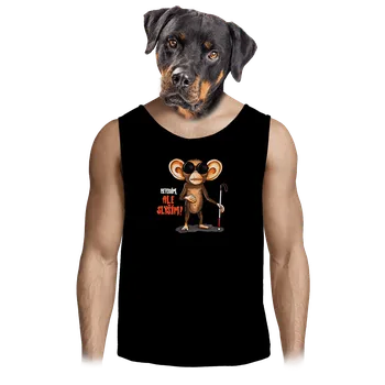 Pánské tílko Bastard Nevidím, ale slyším pánské tílko Black