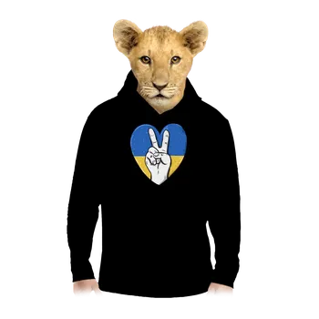 Chlapecká mikina Bastard Ukrajina - Mír dětská mikina klokanka Black