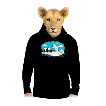 Chlapecká mikina Bastard Lední medvědi dětská mikina klokanka Black