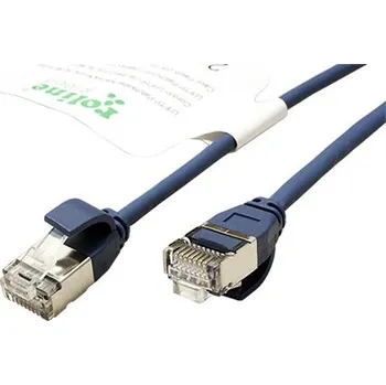Síťový kabel ROLINE GREEN U/FTP patchkabel kat. 6a, tenký, LSOH, 0,5m, modrý - 21.44.3342