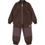 Dětský termo set do deště Duvet s fleecovou podšívkou Mikk-Line - French Roast Velikost: 86