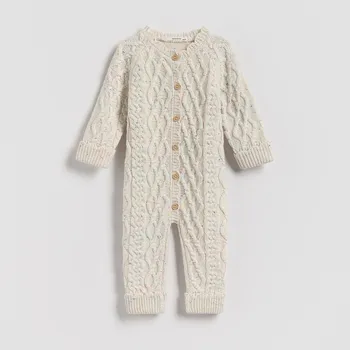 Dívčí mikina Reserved - BABIES` JUMPSUIT - krémová - 880GK-01X - 880GK-01X-80