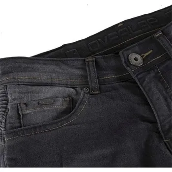 Moto kalhoty Dámské kevlarové moto kalhoty OVERLAP CITY LADY BLACK WASHED JEANS černé 2H37269424