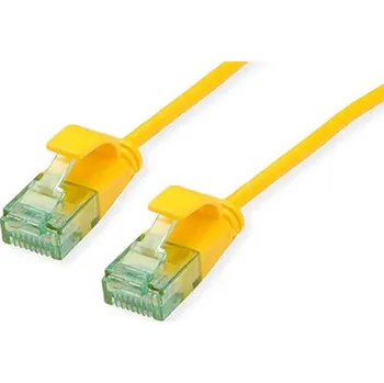 Síťový kabel ROLINE RM UTP patchkabel kat. 6a, tenký, 1,5m, žlutý - 21.45.3424