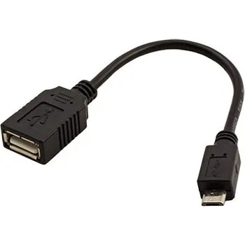 Datový kabel Value USB 2.0 kabel, USB A(F) - microUSB B(M), OTG, 0,15 m - 11.99.8311