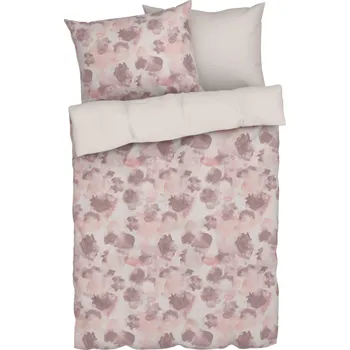 Povlečení LIVARNO home Saténové ložní povlečení 220 x 240 cm, 70 x 90 cm (akvarelová / světle růžová)