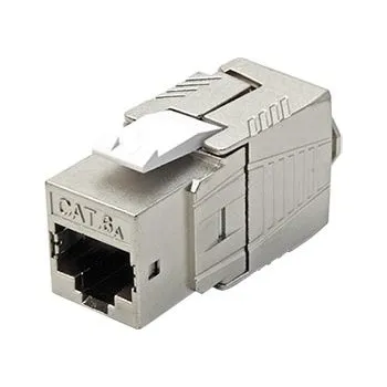 Síťový konektor ROLINE Keystone konektor RJ45 kat. 6, stíněný, 180°, montáž bez nástrojů - 21.17.0327