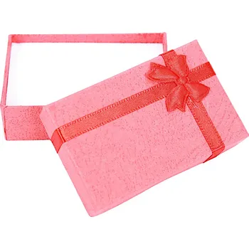 Náramek Krabička na náramek červená s mašlí