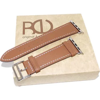 Hodinky Hnědý Apple Watch řemínek s textem | BE ORIGINAL Vyberte variantu: bez jakékoliv úpravy + prémiové dárkové balení BE Original