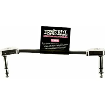 Ernie Ball Flat Ribbon Stereo Patch Cable 7,5 cm Lomený - Lomený Patch kabel