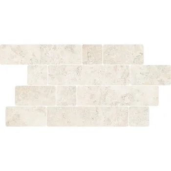 Obklad Landstone Muretto Circle Raw White - dlaždice mozaika 30x60 krémová LST888N