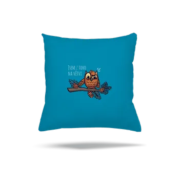 Polštář Bastard Jsem na větvi polštář Blue Turquoise