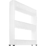 Pojízdná kuchyňská police na kolečkách, bílá