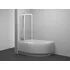 Vanová zástěna RAVAK VSK2 Rosa 76LB0100Z1 levá čirá bílá