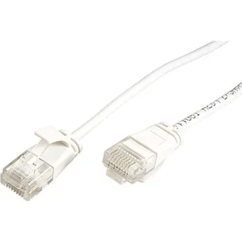 Síťový kabel ROLINE GREEN UTP patchkabel kat. 6a, tenký, LSOH, 1m, bílý - 21.44.0981