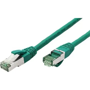 Síťový kabel ROLINE RM S/FTP patchkabel kat. 6A, 0,3m, zelený - 21.45.3273
