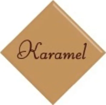 Jedlá dekorace na dort Dekor nápis KARAMEL,15ks