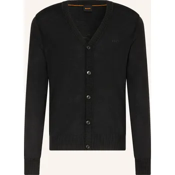 Pánská móda Boss Pánský Pletený Kardigan Avac, černá, S