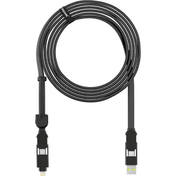 Datový kabel 3m nabíjecí kabel 6v1 Rolling Square inCharge XL - černý