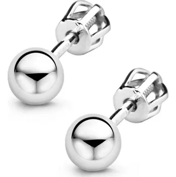 Náušnice NUBIS® Stříbrné šroubovací náušnice kuličky 5mm - NB-3297-05