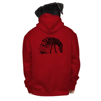 Pánská mikina Bastard Zebrovaná láska pánská mikina na zip Red