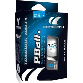 Pingpongový míček CORNILLEAU; P-BALL ABS EVOLUTION bílé, 6 ks