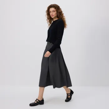 Dámská sukně Reserved - Plisovaná midi sukně - středně šedá - 089GG-85X - 089GG-85X-XL