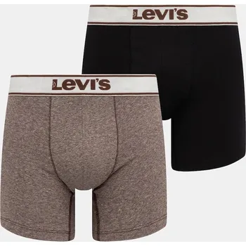 Boxerky Boxerky Levi's 2-pack hnědá barva, 37149-1167 37149.1167 88A, vel. M