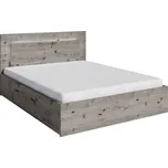 Postel 160x200, s LED podsvícením, dub Welington, TOGOS