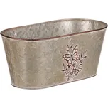 Kovový truhlík, design s motýly. (cs)