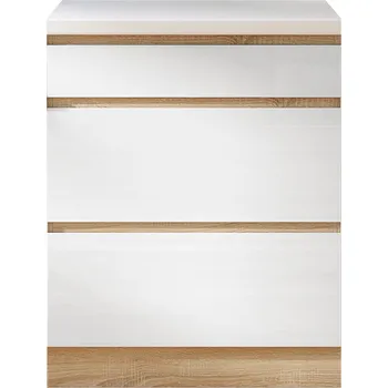 Kuchyňská linka Dolní skříňka D 60, vysoký bílý lesk/dub sonoma, LINE